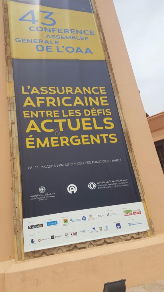 <span class="entry-title-primary">43ème  Assemblée Générale de l’Organisation des Assurances Africaines (OAA)</span> <span class="entry-subtitle">du 08 au 12 Mai 2016 à Casablanca au MAROC</span>